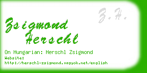 zsigmond herschl business card